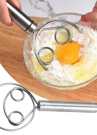 ABTER Atta Kneader Dough Maker with Stainless Steel Food Processor Roti Atta Blender Beater Manual Flour Mixer for Egg, Bread, Cake, Pastry, Pizza Dough 