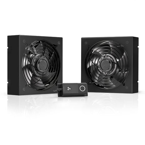 AC Infinity RACK ROOF FAN KIT, Quiet Dual-Fans with Speed Controller, for cooling AV, Home Theater, Network 19‚ Racks 