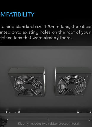AC Infinity RACK ROOF FAN KIT, Quiet Dual-Fans with Speed Controller, for cooling AV, Home Theater, Network 19‚ Racks 