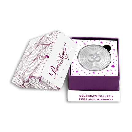 ACPL Precious Moments BIS Hallmarked Eternal Sunrise with Gayatri Mantra 10 gm Silver Coin 999 Pure 