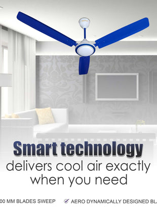 ACTIVA 1200MM HIGH Speed 410 RPM High Speed Anti DUST Coating Super Fan Ceiling Fan 2 Year Warranty (Blue) 