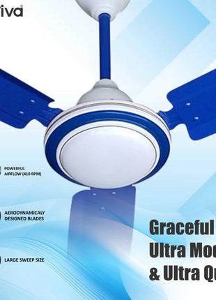 ACTIVA 1200MM HIGH Speed 410 RPM High Speed Anti DUST Coating Super Fan Ceiling Fan 2 Year Warranty (Blue) 