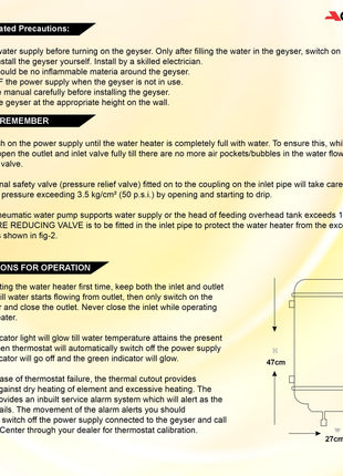 ACTIVA 2 KVA 25 L Storage Geyser ABS Top Bottom, 0.75 mm SS Tank with Temperature Meter Anti Rust Coated Body (IVORY) 