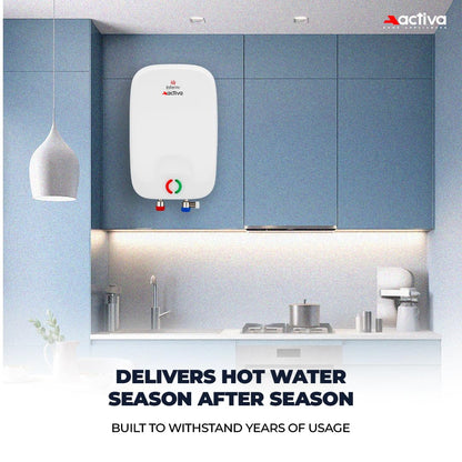 ACTIVA Inferno 6 L Instant Water Geyser | BEE 5-Star Rating | Powerful Copper Heating Element | ISI Marked | Energy Efficient | 5 Safety Protections | Compact Wall-Mounted Design | 5-Year Warranty 