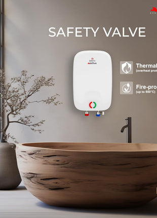 ACTIVA Inferno 6 L Instant Water Geyser | BEE 5-Star Rating | Powerful Copper Heating Element | ISI Marked | Energy Efficient | 5 Safety Protections | Compact Wall-Mounted Design | 5-Year Warranty 