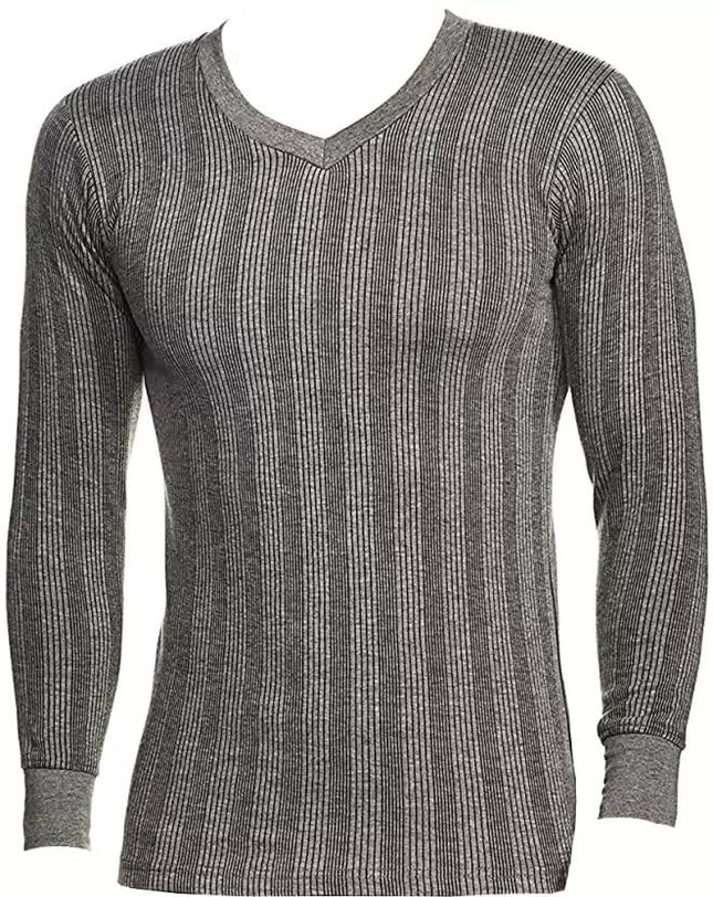 ADAM PHILLIP Ultra Thin, Full Sleeve, V-Neck, Thermal Undershirt with 4-Way streatch Technology, for Men and Women (Grey_X-Large) 