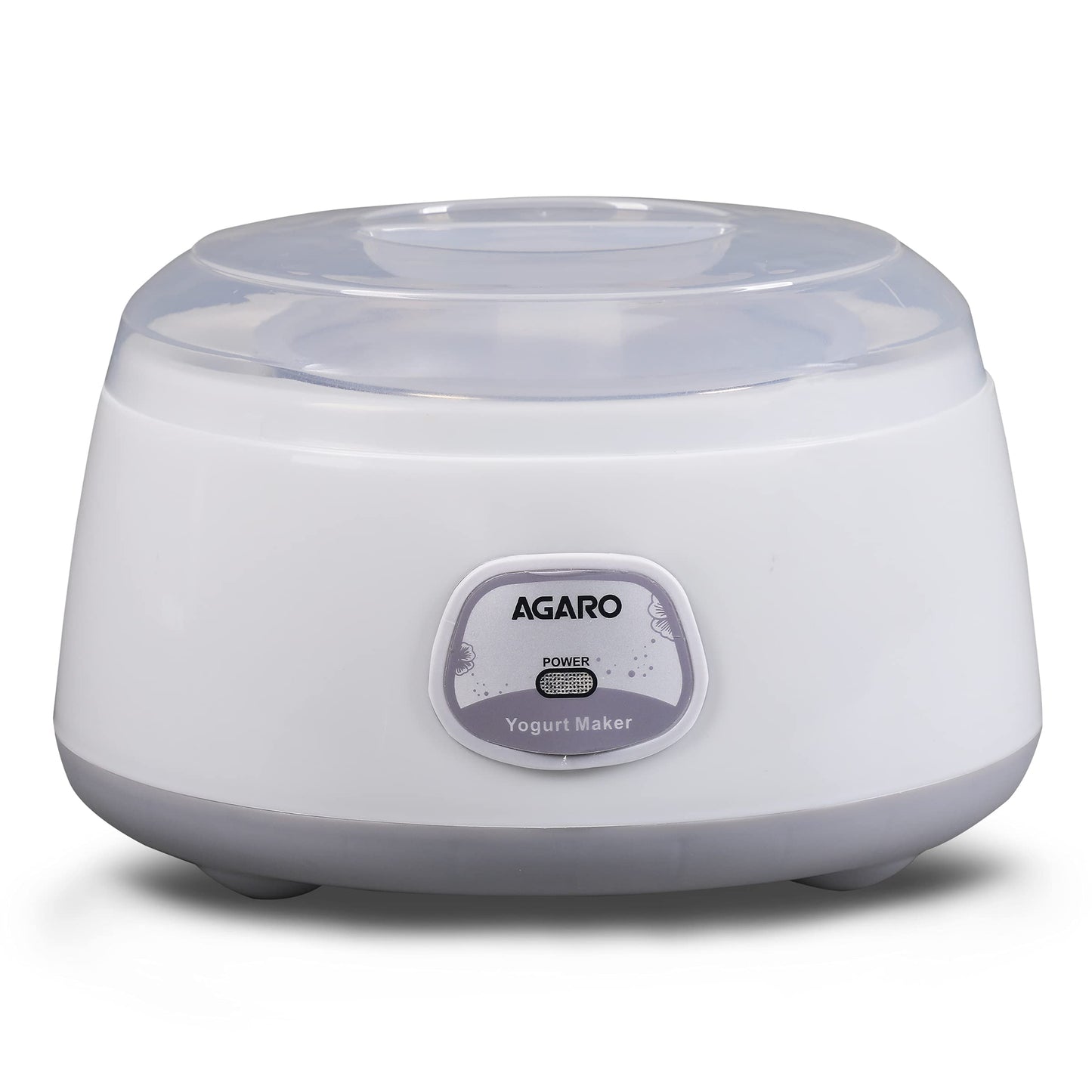 AGARO Classic Portable Yogurt Maker, 1.2L Capacity, Electric, Automatic, Grey and White. 