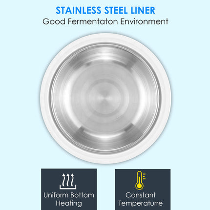 AGARO Classic Portable Yogurt Maker, 1.2L Capacity, Electric, Automatic, Grey and White. 