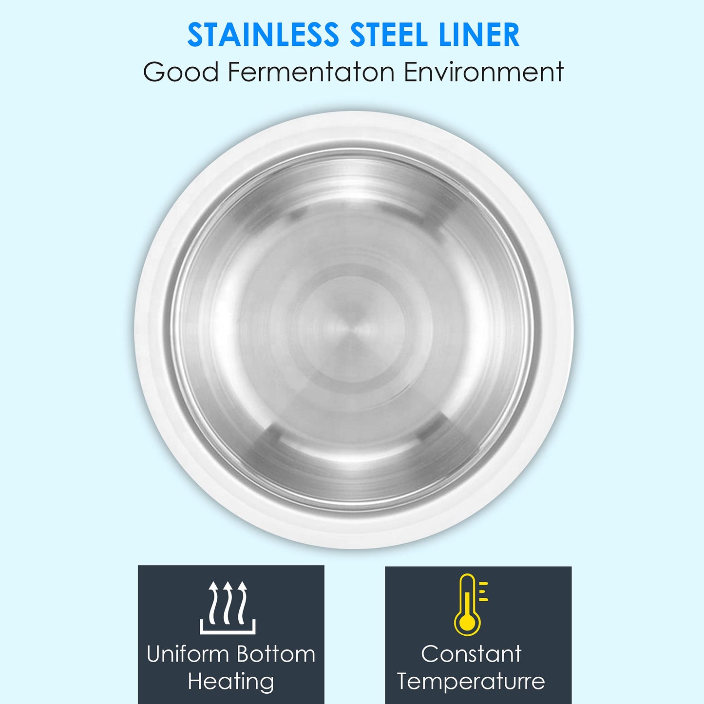 AGARO Classic Portable Yogurt Maker, 1.2L Capacity, Electric, Automatic, Grey and White. 