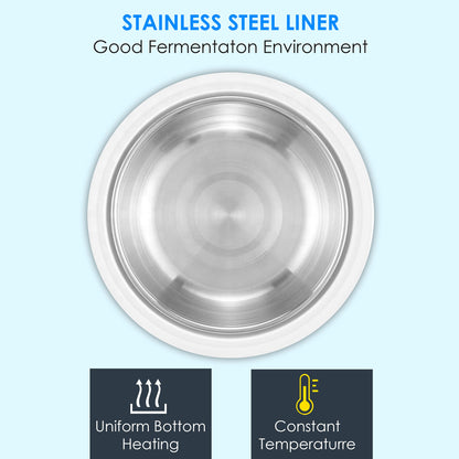 AGARO Classic Portable Yogurt Maker, 1.2L Capacity, Electric, Automatic, Grey and White. 