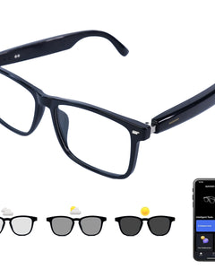 AI Smart Glasses Polarized Audio Sunglasses with Speaker Translation Glasses 164 Language Open Ear Sound Mic Blue Light Glass UV Protection Outdoor Glass for Women Men 