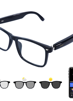 AI Smart Glasses Polarized Audio Sunglasses with Speaker Translation Glasses 164 Language Open Ear Sound Mic Blue Light Glass UV Protection Outdoor Glass for Women Men 