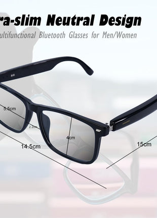 AI Smart Glasses Polarized Audio Sunglasses with Speaker Translation Glasses 164 Language Open Ear Sound Mic Blue Light Glass UV Protection Outdoor Glass for Women Men 