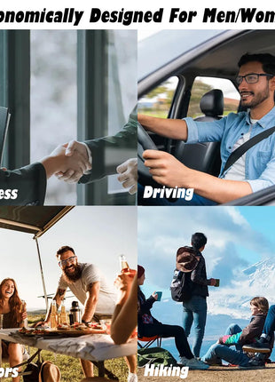 AI Smart Glasses Polarized Audio Sunglasses with Speaker Translation Glasses 164 Language Open Ear Sound Mic Blue Light Glass UV Protection Outdoor Glass for Women Men 