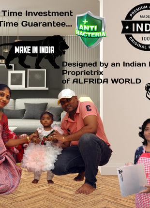 ALFRIDA WORLD Steel Chopping Board – 1st Time in India -New Launch | ISO Certified Sockist’s 202 Grade Stainless Steel Chopping Board Large | Heavy-Duty Chopping Board Steel | 30 Year Warranty (M) 