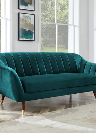 AMATA Marino 3 Seater Sofa with Two Cushions Perfect for Home Office Guests Living Room (3 Seater, Blue)(3 Year Warranty) 