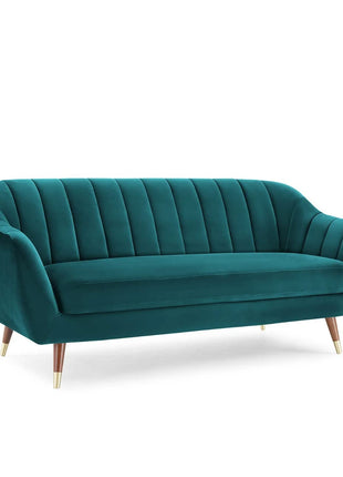 AMATA Marino 3 Seater Sofa with Two Cushions Perfect for Home Office Guests Living Room (3 Seater, Blue)(3 Year Warranty) 