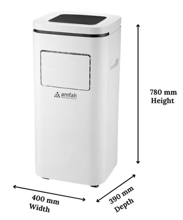 AMFAH AMF-P18 DAC | 1.5 Ton Portable AC with Dehumidifier | Air Filter | Remote Control | Timer | Sleep Mode | No Manual Drainage | Movable Design | 1-Year Product & 4-Year Compressor Warranty 