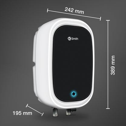 AO Smith EWS-5 White Instant Geyser 5 Litre With 3kW Express Heating | High Rise Building Bathroom & Kitchen geyser | UL Rated Wiring & Pressure Relief Valve For Ultimate Safety | 5 Year Tank Warranty 