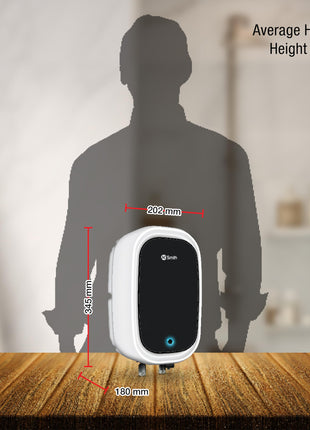 AO Smith EWS NEO-3L Instant Geyser 3 Litre With 3kW Express Heating | High Rise Building Bathroom & Kitchen geyser | UL Rated Wiring & Pressure Relief Valve For Ultimate Safety | 5 Year Tank Warranty 