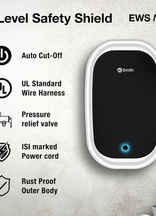 AO Smith EWS NEO-3L Instant Geyser 3 Litre With 3kW Express Heating | High Rise Building Bathroom & Kitchen geyser | UL Rated Wiring & Pressure Relief Valve For Ultimate Safety | 5 Year Tank Warranty 