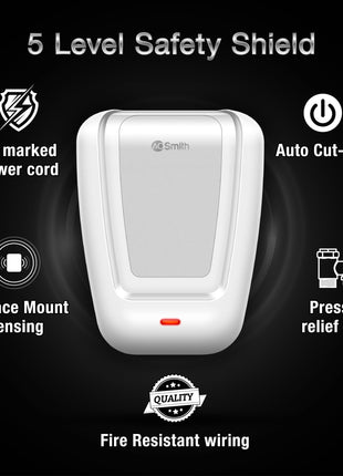 AO Smith EWS Plus Instant Water Heater 3 Litre with 3kW Incoloy Heating Element | 8 Bar Pressure Rating for High-rise Building | Instant Geyser for Kitchen & Bathroom | 5-Year Tank Warranty 