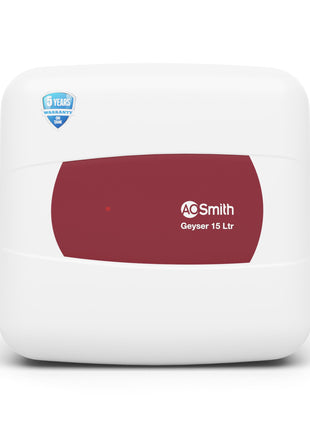 AO Smith Geyser 15 Litre 5 Star Rating (BEE) | Powerful 2KW Heating | Storage Water Heater With 2X Corrosion Resistant Blue Diamond Glass Tank | Warranty: 5 Yr Tank, 2 Yr Comprehensive | HSE-SHS-015 