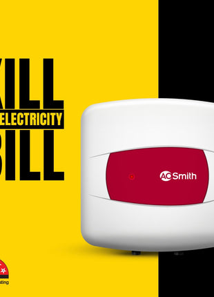 AO Smith Geyser 15 Litre 5 Star Rating (BEE) | Powerful 2KW Heating | Storage Water Heater With 2X Corrosion Resistant Blue Diamond Glass Tank | Warranty: 5 Yr Tank, 2 Yr Comprehensive | HSE-SHS-015 