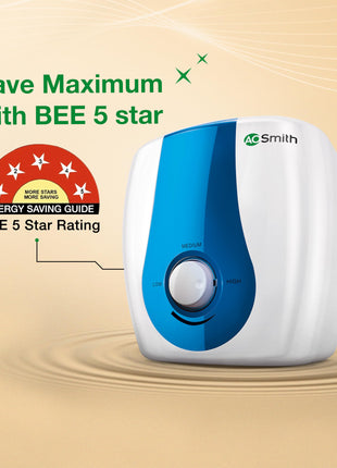 AO Smith Geyser 15 Ltr With 5 Star BEE Rating, Vertical Water Heater | Geyser 15+ Litre For High Rise Building | 7 Year Tank Warranty, 2 Year Comprehensive Warranty | SDS-GREEN-015 