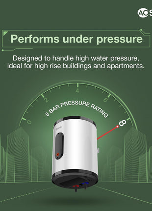 AO Smith Geyser 25 Litre 5 Star BEE Rating | 2KW | Storage Water Heater With 2X Corrosion Resistant Blue Diamond Glass Tank | Warranty: 7 Yr Tank, 3 Yr heating element & 2 Yr Overall | VAS PLUS 25L 