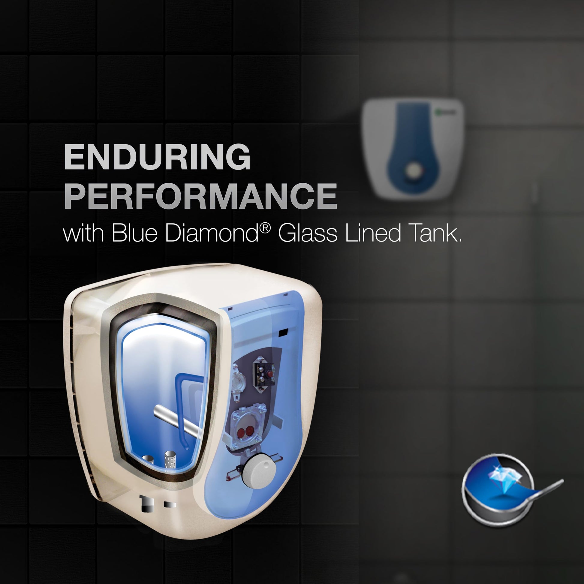 AO Smith Geyser 25 Litre 5 Star Rating (BEE), Vertical Water Heater | Geyser 25 Ltr For High Rise Building | 7 Year Tank Warranty, 2 Year Comprehensive Warranty | SDS-GREEN-025 