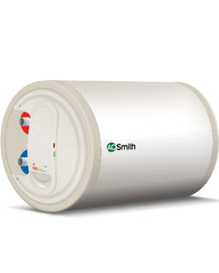AO Smith Horizontal Geyser 15 Litre (Left)| Storage Water Geyser With Glass Coated Heating Element | Electric Geyser With Durable Metal Body | Warranty: 7 Yr Tank, 2 Yr Comprehensive | HAS-X1-015-LHS 