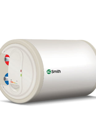 AO Smith Horizontal Geyser 15 Litre (Left)| Storage Water Geyser With Glass Coated Heating Element | Electric Geyser With Durable Metal Body | Warranty: 7 Yr Tank, 2 Yr Comprehensive | HAS-X1-015-LHS 