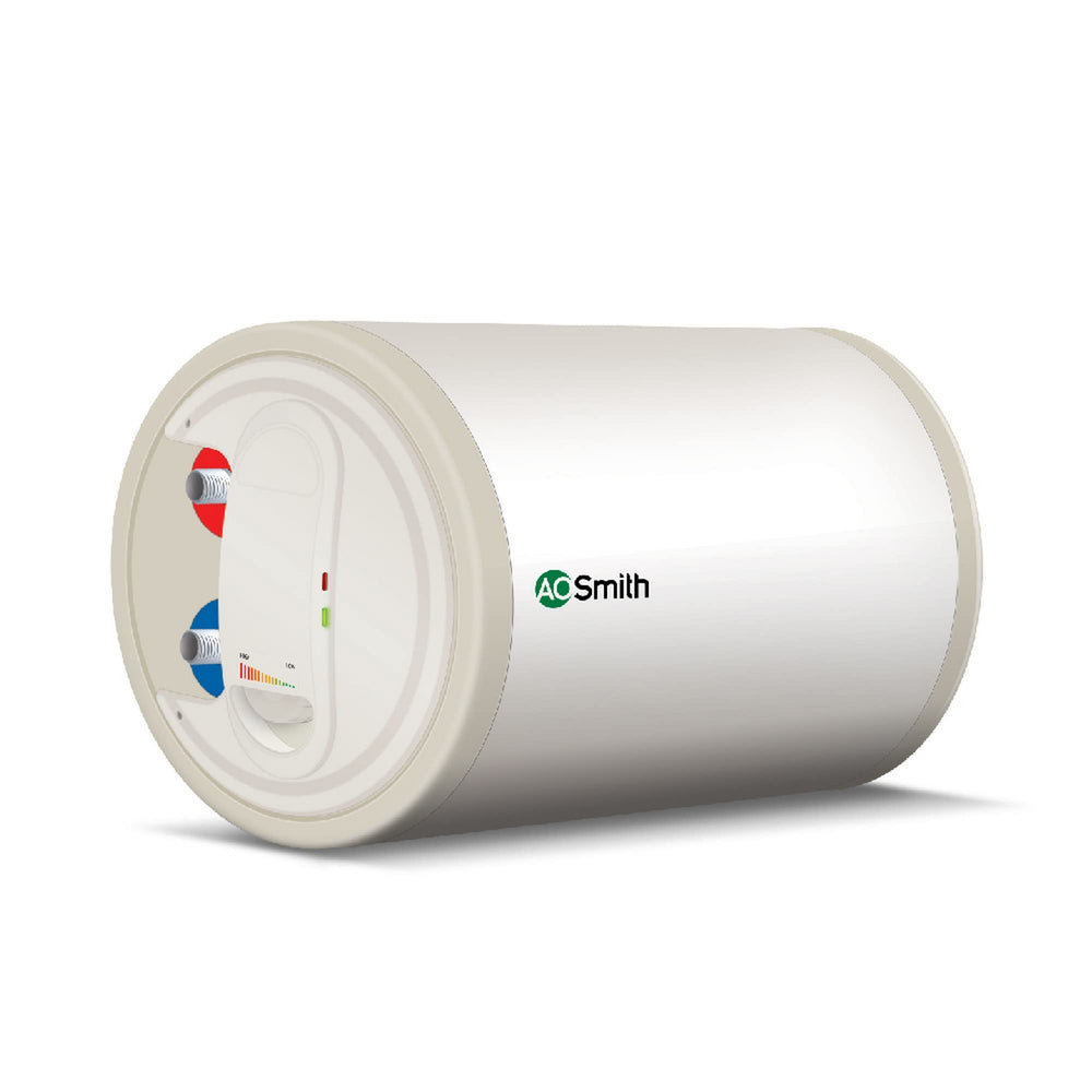 AO Smith Horizontal Geyser 15 Litre (Left)| Storage Water Geyser With Glass Coated Heating Element | Electric Geyser With Durable Metal Body | Warranty: 7 Yr Tank, 2 Yr Comprehensive | HAS-X1-015-LHS