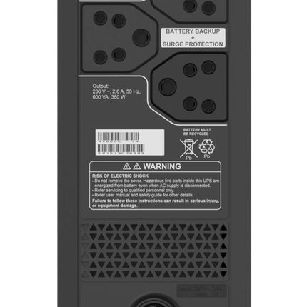 APC Back-UPS BX600C-IN 600VA / 360W, 230V, UPS System, an Ideal Power Backup & Protection for Home Office, Desktop PC & Home Electronics 