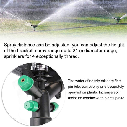 APPSTER Adjustable Telescopic Sprinkler 4 Nozzle Spray Head for Garden Irrigation Lawn Plant Watering Roof Cooling Sprinklers Sprayer (1inch Female Thread) (4 Nozzle Sprinkler) 