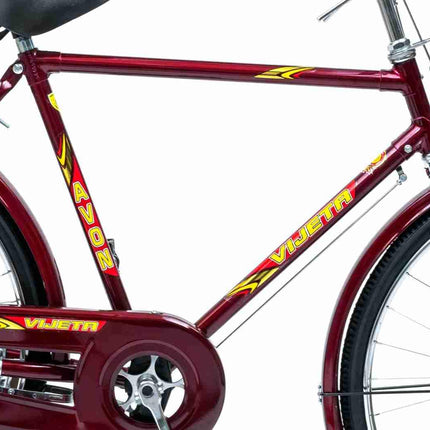 ARORA GODOWN Men Avon Vijeta 26 T Rigid Road Cycle (Single Speed, Maroon, Silver), Frame Size- 20 Inch 