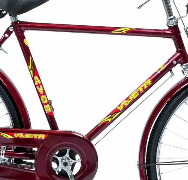 ARORA GODOWN Men Avon Vijeta 26 T Rigid Road Cycle (Single Speed, Maroon, Silver), Frame Size- 20 Inch 