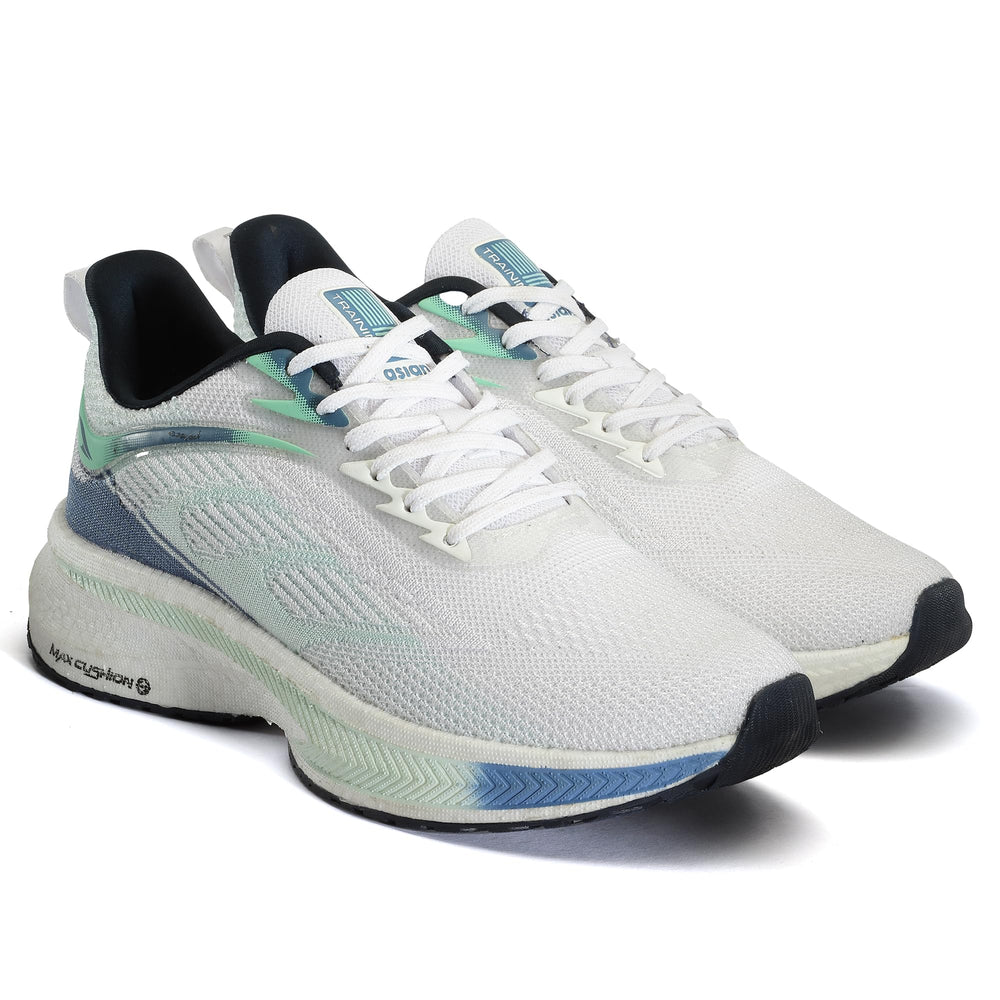 ASIAN Men's Hypercushion-01 Sports Running Shoes with Lightweight TPU & TPR Sole with Memory Foam Insole Casual Sneaker Shoes for Men's, White,UK 7