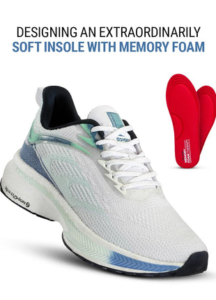 ASIAN Men's Hypercushion-01 Sports Running Shoes with Lightweight TPU & TPR Sole with Memory Foam Insole Casual Sneaker Shoes for Men's, White,UK 7 