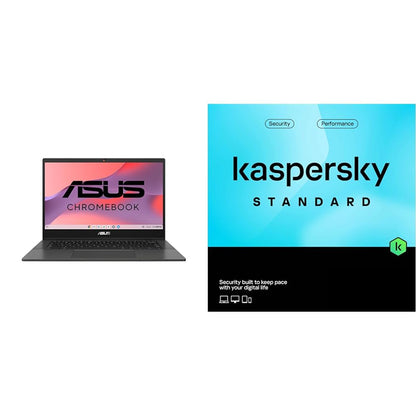 ASUS Chromebook CM14, Octa-Core MediaTek Kompanio 520, 14" (32.46 Cms) FHD, Thin and Light Chromebook (8GB RAM/128G + Kaspersky Standard 1 Device 1 Year (Physical Pack) 