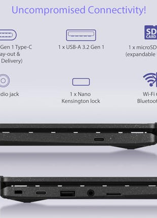 ASUS Chromebook CM14, Octa-Core MediaTek Kompanio 520, 14" (32.46 Cms) FHD, Thin and Light Chromebook (8GB RAM/128GB eMMC Storage/Chrome OS/Gray/1.45 Kg), CM1402CM2A-NK0129 