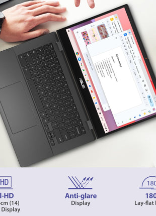 ASUS Chromebook CM14, Octa-Core MediaTek Kompanio 520, 14" (32.46 Cms) FHD, Thin and Light Chromebook (8GB RAM/128GB eMMC Storage/Chrome OS/Gray/1.45 Kg), CM1402CM2A-NK0129 