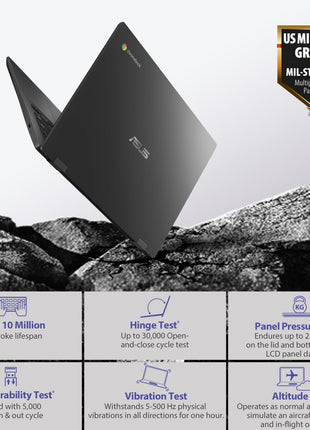 ASUS Chromebook CM14, Octa-Core MediaTek Kompanio 520, 14" (32.46 Cms) FHD, Thin and Light Chromebook (8GB RAM/128GB eMMC Storage/Chrome OS/Gray/1.45 Kg), CM1402CM2A-NK0129 