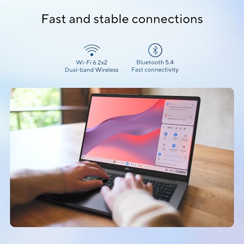 ASUS Chromebook CX1405, Intel Celeron N4500, 8GB RAM, 128GB, FHD 14"(35.56cm), Chrome OS, Quiet Blue, 1.4Kg, CX1405CKA-S60394, Intel UHD Graphics, 42WHrs, Thin & Light Laptop 