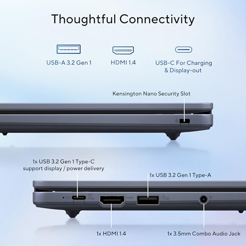 ASUS Chromebook CX1405, Intel Celeron N4500, 8GB RAM, 128GB, FHD 14"(35.56cm), Chrome OS, Quiet Blue, 1.4Kg, CX1405CKA-S60394, Intel UHD Graphics, 42WHrs, Thin & Light Laptop 