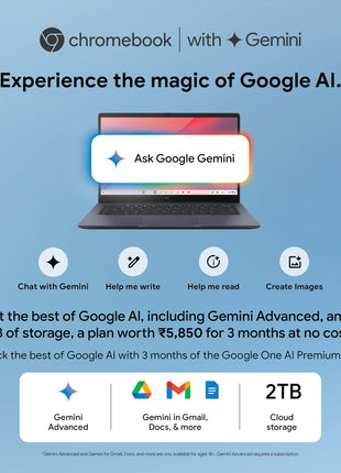 ASUS Chromebook CX1405, Intel Celeron N4500, 8GB RAM, 128GB, FHD 14"(35.56cm), Chrome OS, Quiet Blue, 1.4Kg, CX1405CKA-S60394, Intel UHD Graphics, 42WHrs, Thin & Light Laptop 