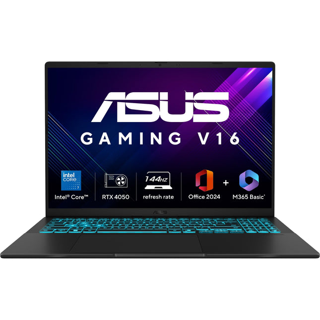 ASUS Gaming V16 (2025) 14th Gen,Intel Core 7 240H Gaming Laptop (RTX 4050-6GB/16GB RAM/512GB SSD/Windows 11 Home/16/144Hz/M365*/Office Home 2024, Matte Black,1.95 Kg),V3607VU-RP275WS 