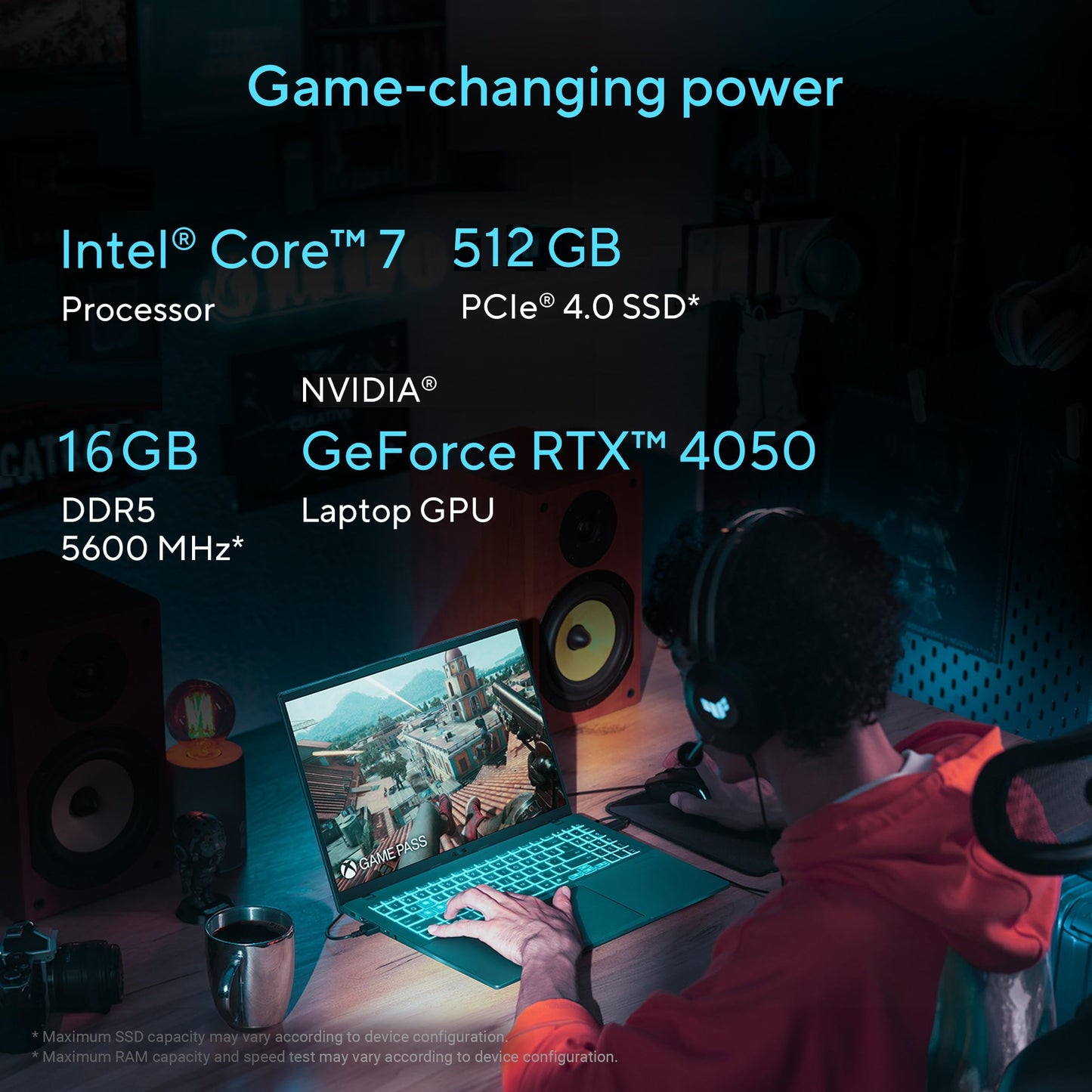 ASUS Gaming V16 (2025) 14th Gen,Intel Core 7 240H Gaming Laptop (RTX 4050-6GB/16GB RAM/512GB SSD/Windows 11 Home/16/144Hz/M365*/Office Home 2024, Matte Black,1.95 Kg),V3607VU-RP275WS 