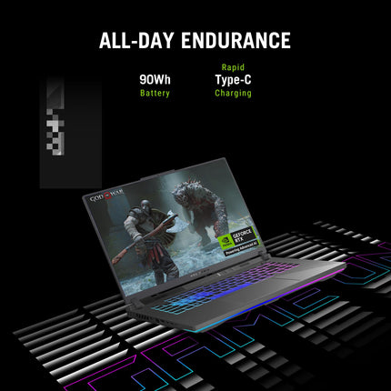 ASUS ROG Strix G16,Samrtchoice, AMD Ryzen 9 8940HX, Gaming Laptop(RTX 5050-8GB/16GB RAM/1TB SSD/FHD+/16"/165Hz/90Whr/Windows 11/M365 Basic (1Year)*/Office Home 2024/Eclipse Gray/2.5 Kg) G614PH-RV033WS 
